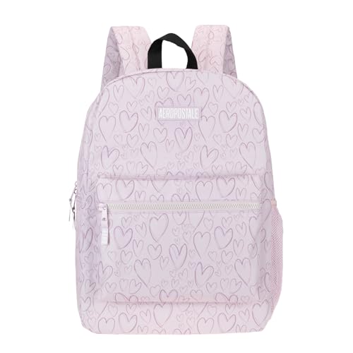 AEROPOSTALE Fieldtrip Unisex Backpack - AE Mens and Womens Bag for Everyday Use - Dreaming - color: Lilac Heart