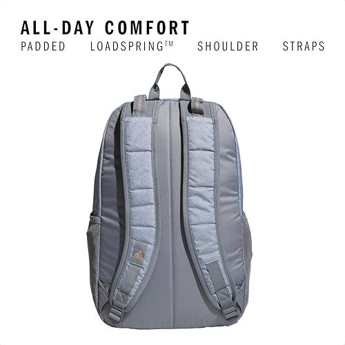 adidas Excel 7 School Backpack for Laptop, Gym and Travel, 34L, Twill Grey/Grey/Rose Gold/7, OSFA - color: Twill Grey/Grey/Rose Gold/7, size: One Size