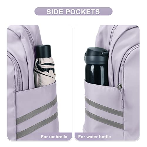 coofay Gym Backpack For Women, Gym Bag with Shoe Compartment - color: A-purple, size: Small