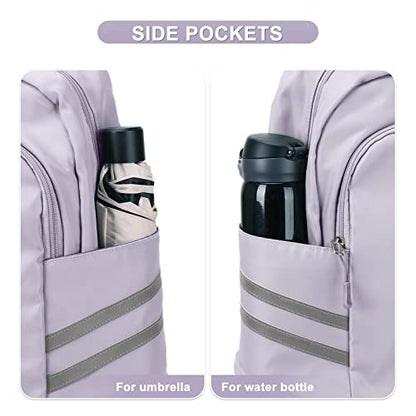 coofay Gym Backpack For Women, Gym Bag with Shoe Compartment - color: A-purple, size: Small