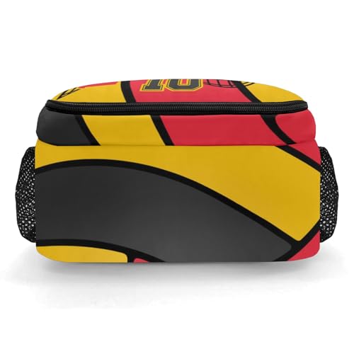 Volleyball Red Gold Customized Waterproof Backpacks Shoulders Daypacks - color: Muilti 24