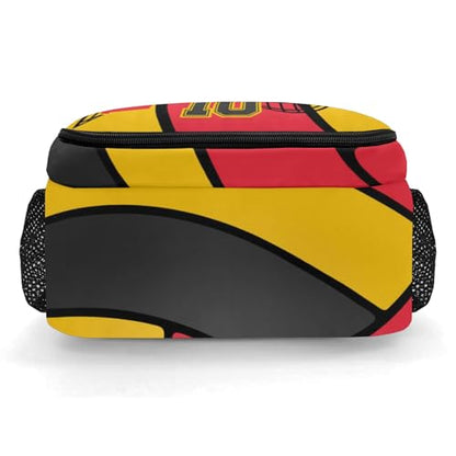 Volleyball Red Gold Customized Waterproof Backpacks Shoulders Daypacks - color: Muilti 24