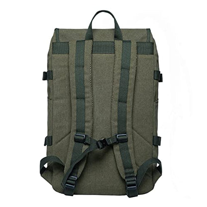 KAUKKO Laptop Backpack for Unisex, Casual Daypack Fits 15.6" Laptop (18-CANVAS ARMYGREEN) - color: 18-canvas Armygreen