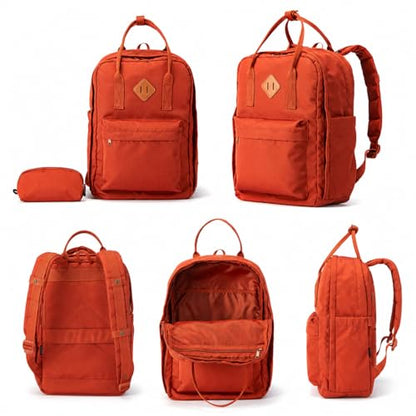 Travel Backpack for Women & Men, Laptop Backpack Fits 15.6 Inch Laptop, Water-Resistant Durable Computer Bag for Work, College & Daily Commute (Red) - color: Red