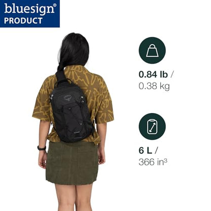 Osprey Quasar Shoulder Sling Bag - Everyday Crossbody Backpack with Laptop Sleeve, Bottle Pocket, & Phone Pocket, Torrent Blue Heather - color: Torrent Blue Heather
