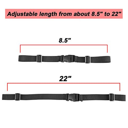 XTACER Backpack Chest Strap Adjustable Backpack Sternum Strap Chest Belt with Buckle (Pack of 4) - color: BLACK