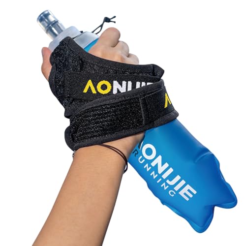 TRIWONDER Running Handheld Water Bottle 17.6oz BPA-Free Hydration Bottle for Running, Marathons & Walking - color: B-500ml Handheld Holder Strap