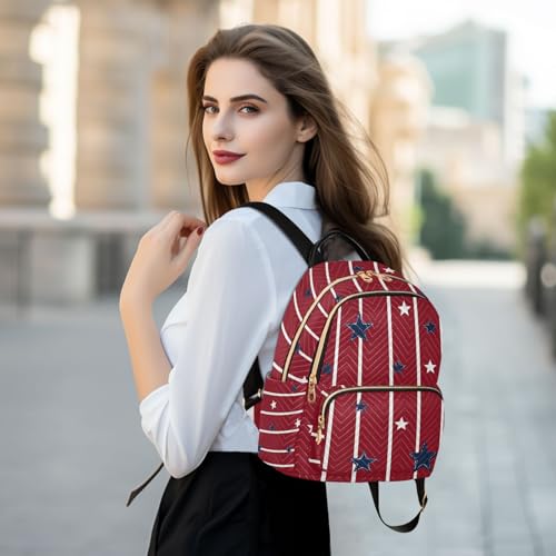 susiyo USA 250 Freedom Backpack for Women Red Navy 10L Bag Modern Ladies Backpacks Travel Casual Daypack - color: Blue Red Navy, size: Small