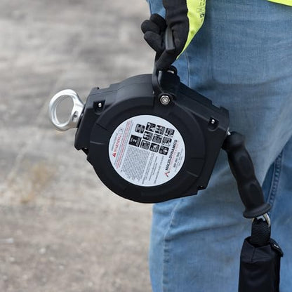 Malta Dynamics Edgehog Self Retracting Lifeline – 20’ Leading Edge Fall Protection Yoyo Cable, Class 2 Retractable Lanyard with Quick-Action Brake, OSHA and ANSI Compliant Safety Lanyard - size: 20 Foot