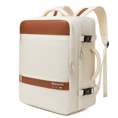 Practical Laptop Backpack, Next-Gen Bag for Work Leisure & Travel, Luggage-Style Fashional Pack (Beige, 35L) - color: Beige, size: XL (8x12.8x18.5")