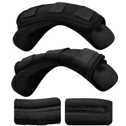 ZINMARK 2Pcs Thick Cushioned Shoulder Pads, Anti-Slip Design and Breathable Mesh Pads for Shoulder Strap,Soft and Comfortable - color: Black