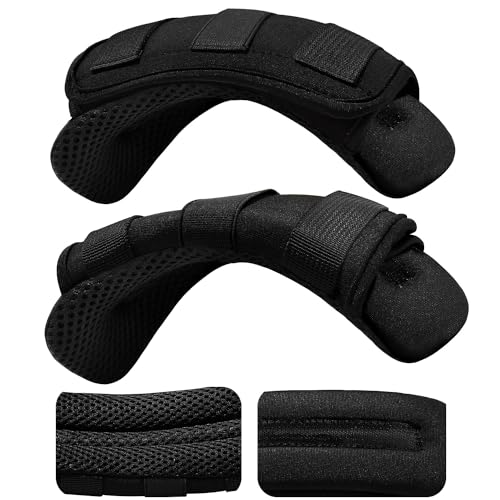 ZINMARK 2Pcs Thick Cushioned Shoulder Pads, Anti-Slip Design and Breathable Mesh Pads for Shoulder Strap,Soft and Comfortable - color: Black