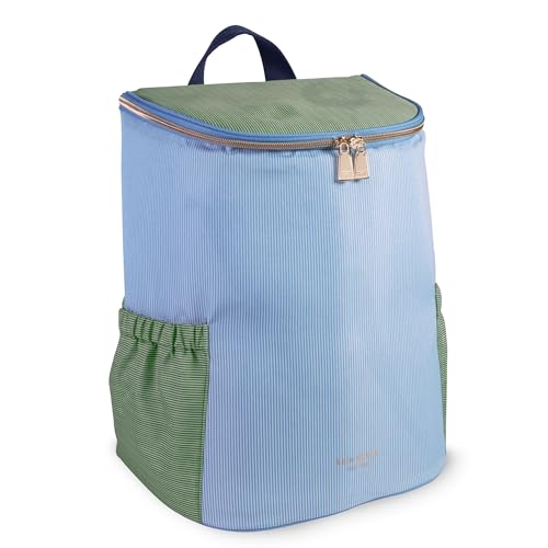 kate spade new york Insulated Backpack Cooler Large Capacity, Portable Soft Cooler Bag for Picnics, Beach, Pool, Hiking (Petite Stripe)
