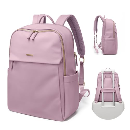 GOLF SUPAGS Women Laptop Backpack with Separate Laptop Compartment Fits 15.6 Inch Notebook Casual Daypack for Work Travel College Backpack Book Bags - color: Pinkish Purple-upgrade, size: 15.6 Inch