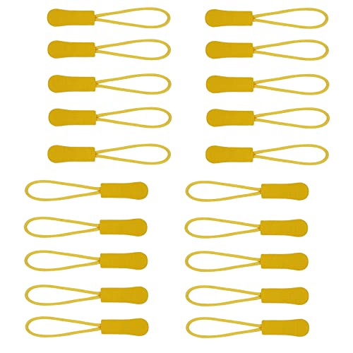 Urmspst 20PCS Zipper Pulls Replacement Zipper Tabs, Yellow - color: 10. Yellow
