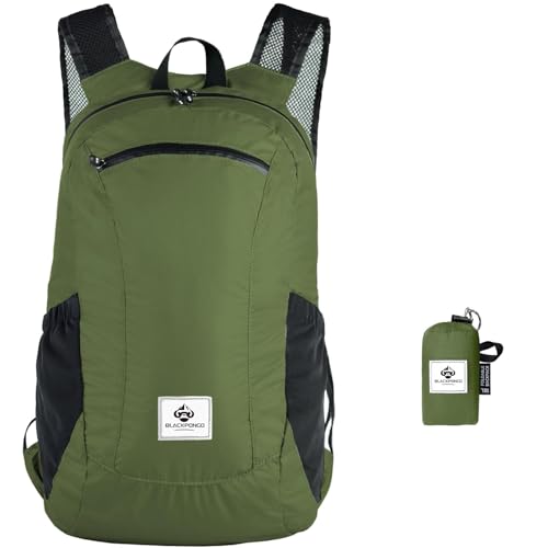 Small Backpack 18L Lightweight Packable Backpack for Travel, Airplane Travel Hiking Daypack (Green) - color: Green