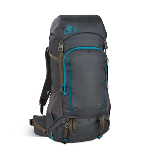 Kelty Asher Backpack, Daypack to Multi-Day Backpacking Capacity, Hiking, Lightweight Travel Pack, Internal Frame (55L Beluga) - color: Beluga/Stormy Blue, size: 55L