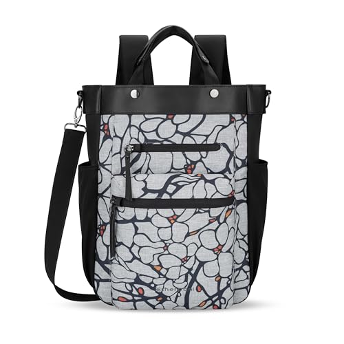 Sherpani Soleil, Anti Theft Convertible Backpack, 3 in 1 Tote, Crossbody Purse, 18L Travel Bag, Fits 13” Laptop (Sakura Pro) - color: Sakura - Pro