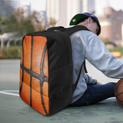 Basketball Backpack With Separate Ball Compartment And Shoes Fit Basketball Volleyball Football - color: Basketball Pattern