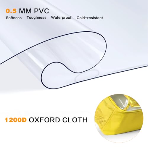 PAMANO Clear Backpack, Heavy Duty Transparent Reinforced Bottom See Through for College, Travel Work Security - color: Yellow