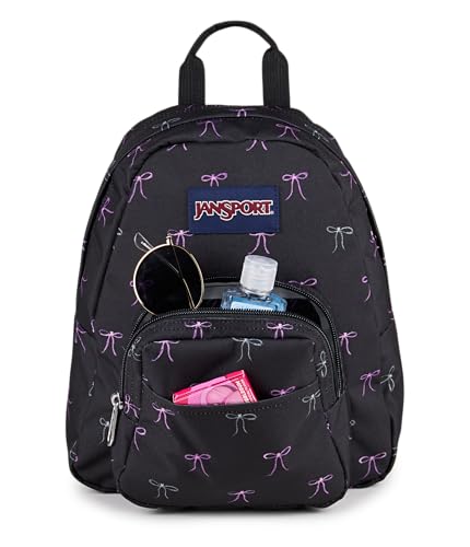 JanSport Half Pint Mini Backpack, 10.2 L - Durable Mini Bag Purse with Adjustable Shoulder Straps, Single Main Compartment, Zippered Stash Pocket, Bad Bows - color: Bad Bows