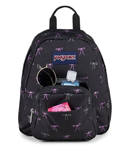 JanSport Half Pint Mini Backpack, 10.2 L - Durable Mini Bag Purse with Adjustable Shoulder Straps, Single Main Compartment, Zippered Stash Pocket, Bad Bows - color: Bad Bows