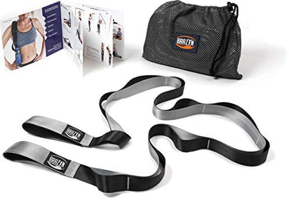 Brazyn Mobility Stretching Strap | Multi-Functional 12-Loop Strap for Stretching, Yoga, Physical Therapy, Pilates, Dance and Gymnastics