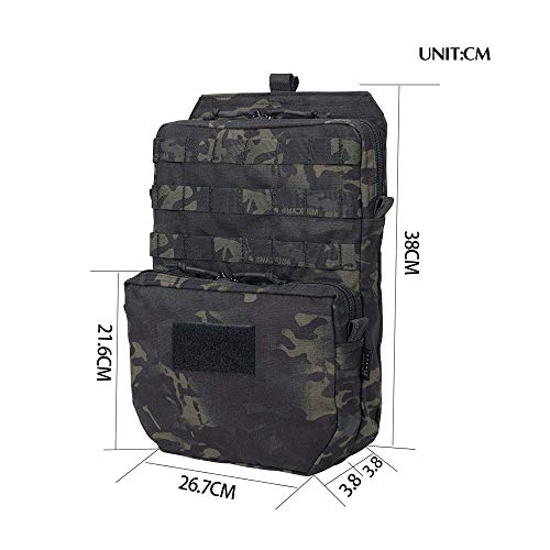 EXCELLENT ELITE SPANKER Tactical MOLLE Hydration Pack for 3L Hydration Water Bladder Molle Vest Accessory - color: Multcam Black