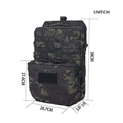 EXCELLENT ELITE SPANKER Tactical MOLLE Hydration Pack for 3L Hydration Water Bladder Molle Vest Accessory - color: Multcam Black