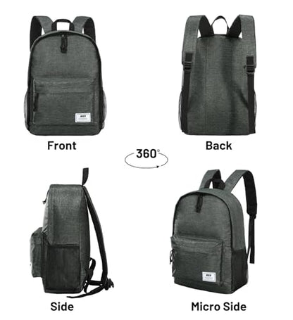 MIER Insulated Backpack Cooler Small Leakproof Lightweight Cute for Women Men to Work, Picnics, Camping, Park Day Trips, 15 L - color: Dark Gray