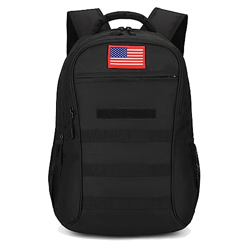 outdoor plus Camo Backpack,Military Boys Backpacks for School,40L Army Bookbag with USB Charging Port Waterproof - color: Black40l, size: 40L