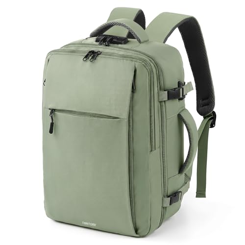 TANTOMI Travel Backpack for Women, Carry On Backpack with Wet-Dry Separation Compartment, TSA-Compliant Laptop Backpack, Personal Item Travel Bag with Anti-Theft Lock for Weekender (Green) - color: 1-green