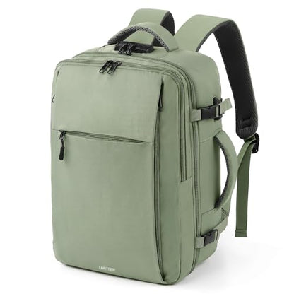 TANTOMI Travel Backpack for Women, Carry On Backpack with Wet-Dry Separation Compartment, TSA-Compliant Laptop Backpack, Personal Item Travel Bag with Anti-Theft Lock for Weekender (Green) - color: 2-green