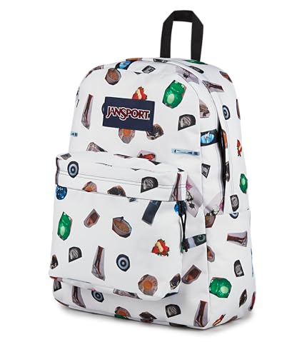 JanSport SuperBreak Plus Backpack with Padded 15-inch Laptop Sleeve and Integrated Bottle Pocket - Spacious and Durable Daypack for Work and Travel - Collected Collage - color: Collected Collage