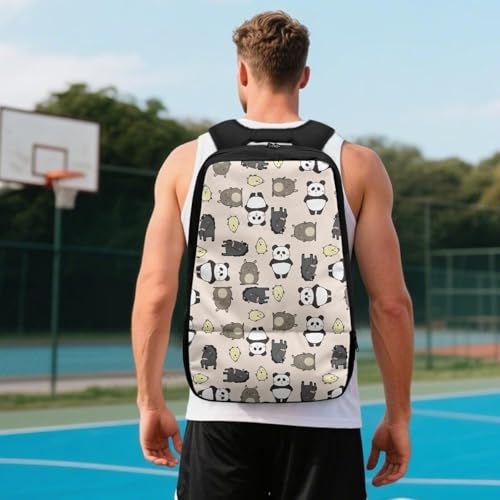 Basketball Backpack With Separate Ball Compartment And Shoes Fit Basketball Volleyball Football - color: Cute Animals