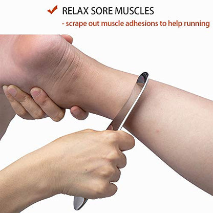 Gua Sha Tools, Stainless Steel Scraping Massage Tool, IASTM Tools, Myofascial Scraping Tools to Physical Therapy, Scar Tissue and Soft Tissue (A)