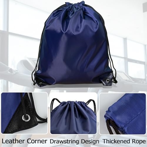 Drawstring Backpack Bulk String Backpack Drawstring Bags Sport Gym Cinch Bag Nylon String Bag for Women Men (1PCS) - color: Blue 1pcs
