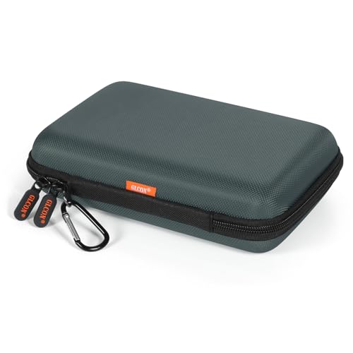 Shockproof Hard Shell Case - Large Electronic Organizer Carrying Case for External Hard Drive, Power Bank, Charger, Battery, GPS, Cell Phone - Portable Storage Pouch Bag Travel Case - Grey Blue - color: Grey Blue