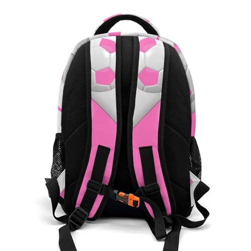 Sport Ball Athlete Player Soccer Fuchsia Primary Elementary School Bags Middle School Book Bags Dinosaur Bookbags for Preschool Child Grandson - color: Fuchsia