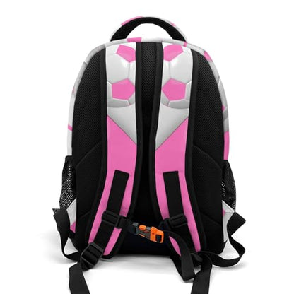 Sport Ball Athlete Player Soccer Fuchsia Primary Elementary School Bags Middle School Book Bags Dinosaur Bookbags for Preschool Child Grandson - color: Fuchsia