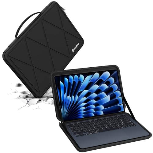 Smatree Hard EVA Protective Sleeve Case Compatible for 13.6 inch Apple MacBook Air M4 2025 Notebook Bag (X8033) - color: X Series-Black, size: For 13.6 inch Apple MacBook Air M4 2025(X8033)