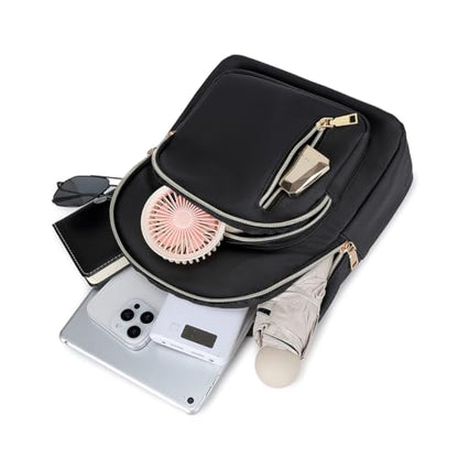 Women Mini Backpack Purse Water resistant Nylon Fashion College Bag Casual Daypack - color: Arm Green-1