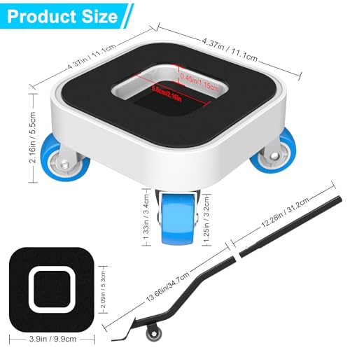 New Upgrade Furniture Sliders, Furniture Dolly with 360° Rotatable Wheels, Furniture Movers for Moving Heavy Duty Sofa, Bed, Load Capacity Up to 900lb - size: 1.25in wheels + 1 pry bar
