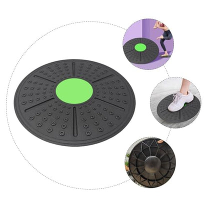 VILLCASE Balance Training Board Fitness Balance Exercise Board with Non-slip Surface Green Indoor Yoga for Home Workout and Physical Therapy