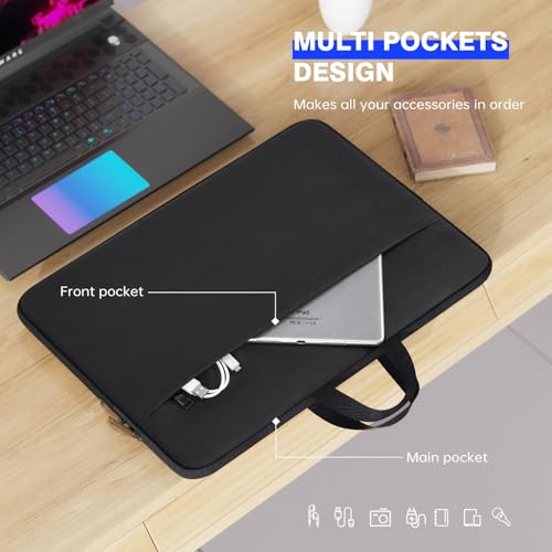 18-19 Inch Gaming Laptop Sleeve Carrying Case for 18 in Alienware 18 Area-51/m18 R2/m18 Gaming Laptop, 18" Razer Blade, 18" ASUS ROG Strix Scar 18 G18, Acer Nitro 5 18, MSI 18 inch Case Bag, Black - size: 19 Inch