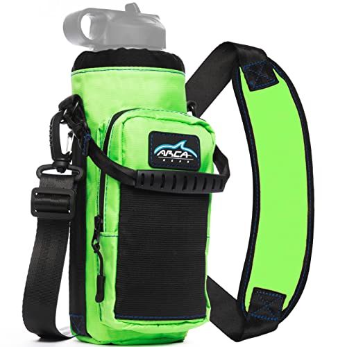 Arca Gear 40 oz Hydro Carrier - Insulated Water Bottle Sling w/Carry Handle, Shoulder Strap, Wallet and Two Pouches - The Perfect Flask Accessory (Rainforest Green) - color: Rainforest Green