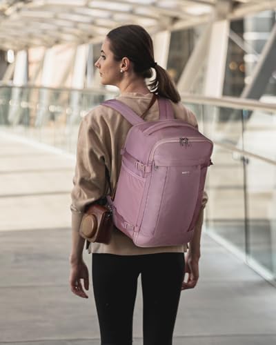 ECOHUB Travel Backpack Airlines Approved Personal Item Bag Carry On Backpack - color: Pink-2, size: 18 inch underseat