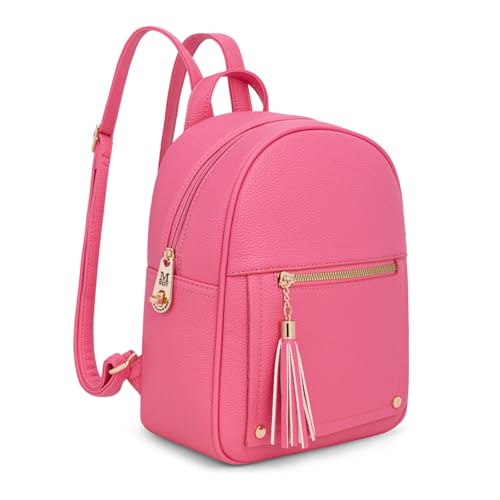 Montana West Mini Backpack Purse for Women Anti Theft Backpacks with Secured Zipper and Tassel - color: Mini Hot Pink