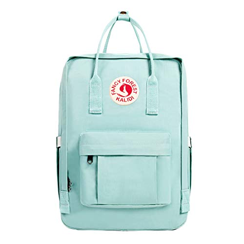 KALIDI Casual Laptop Backpack 15 Inches Classic Camping Rucksack Travel Outdoor Square Daypack College Hiking Gym Bag, Mint Green - color: Mint Green
