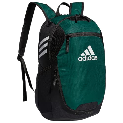 adidas Stadium 4 Soccer Backpack – Team Sports Bag with Ball Pocket, 36L - color: Dark Green/3.0